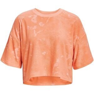 Under Armour Women's Journey Short Sleeve Terry T Shirt Size M Orange